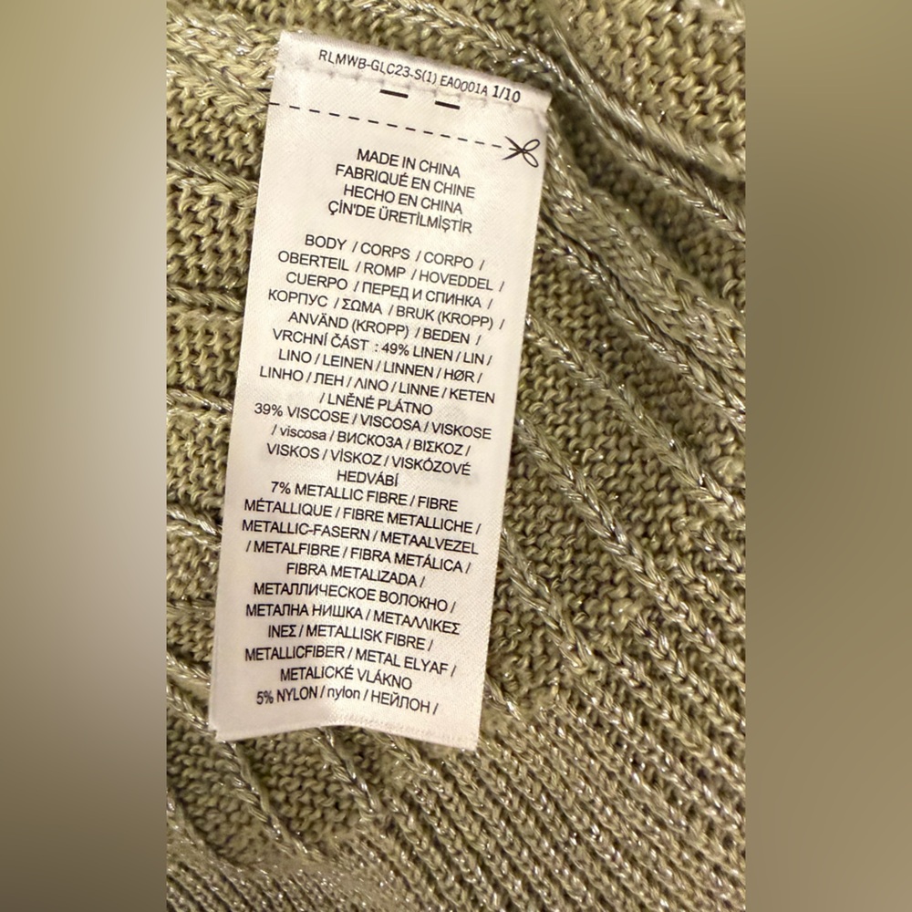 Ralph Lauren Olive-Green Ribbed V-Neck Cardigan-NWOT - Picture 6 of 14
